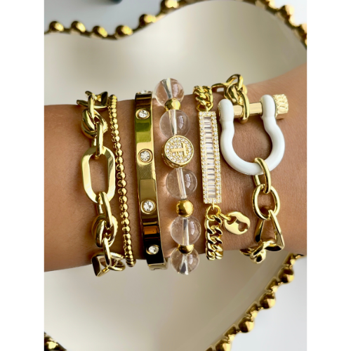 18K Gold Filled Cuban Bar Bracelet