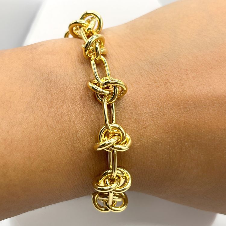 18K Gold Filled Barbwire Chain Bracelet