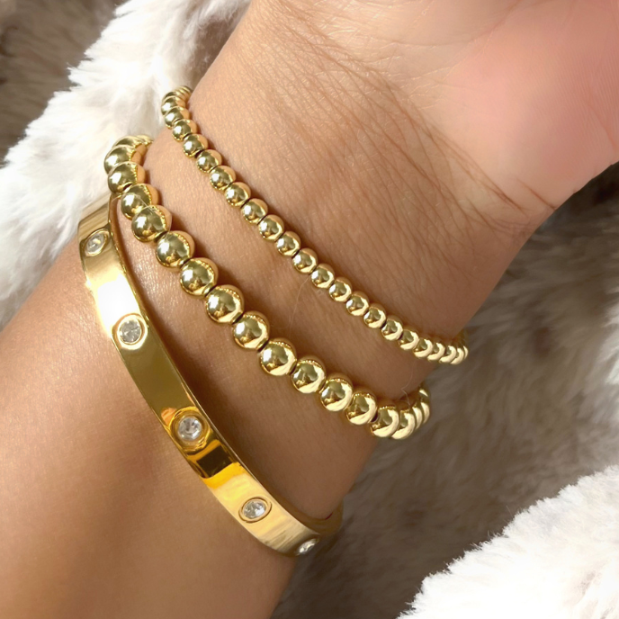 18k Gold Filled Beaded Bracelet