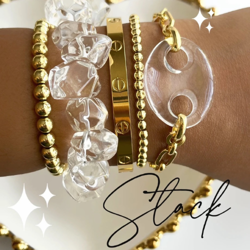 Clear Pig Eye Chain Bracelet
