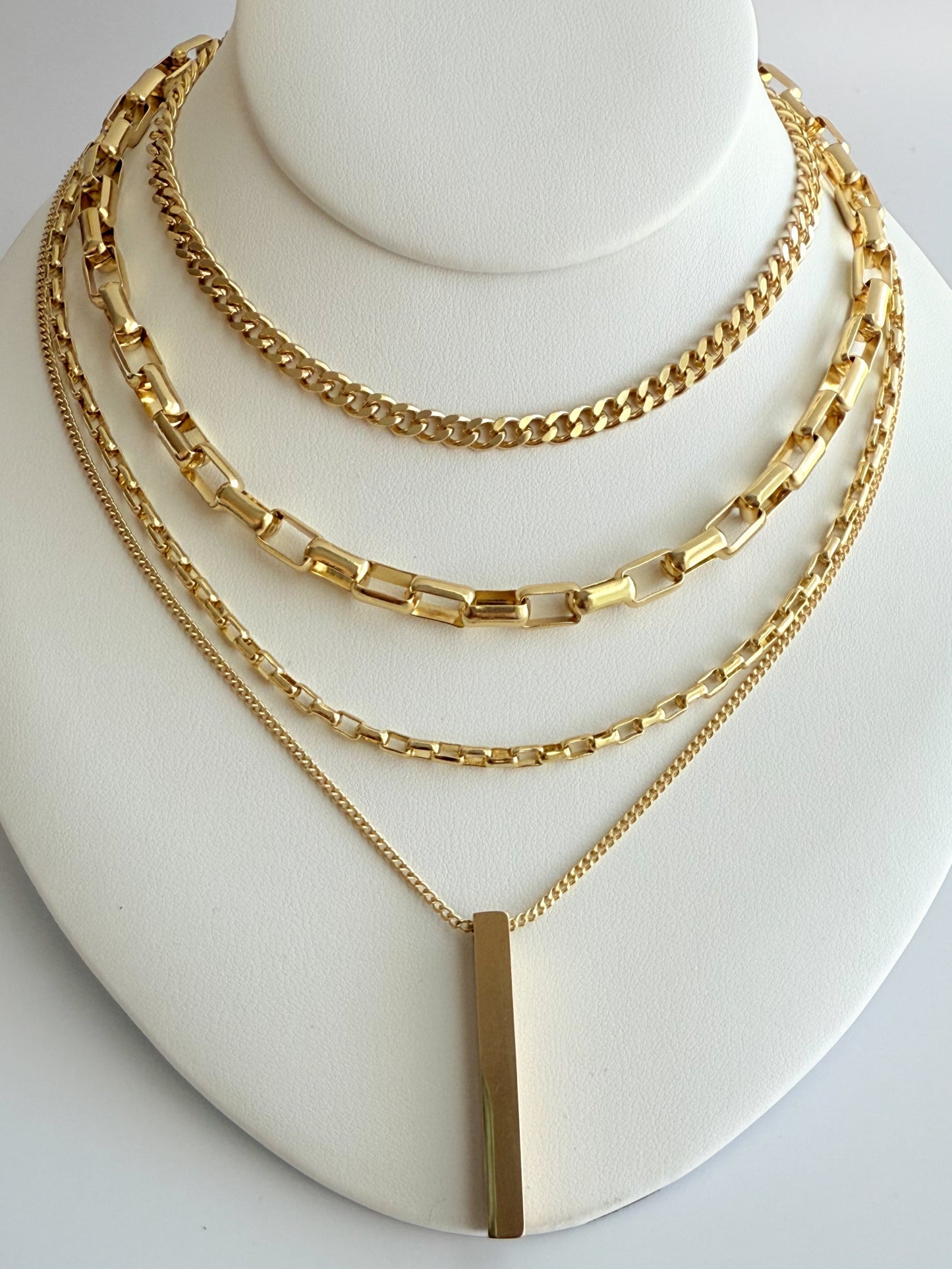 Minimalist Gold Bar Necklace