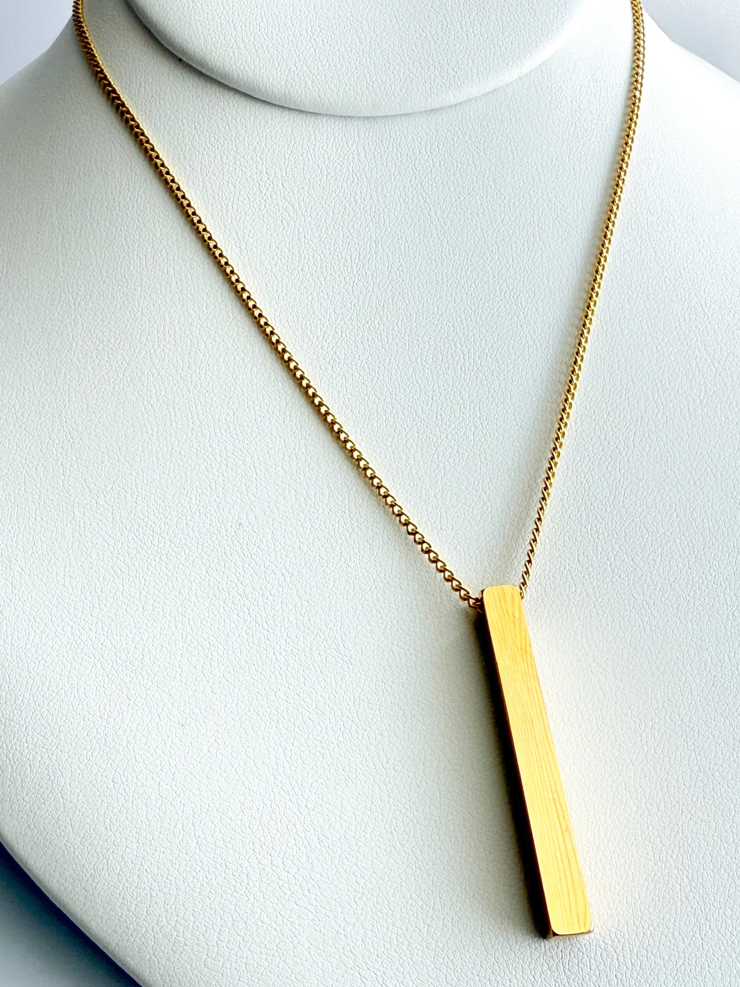 Minimalist Gold Bar Necklace