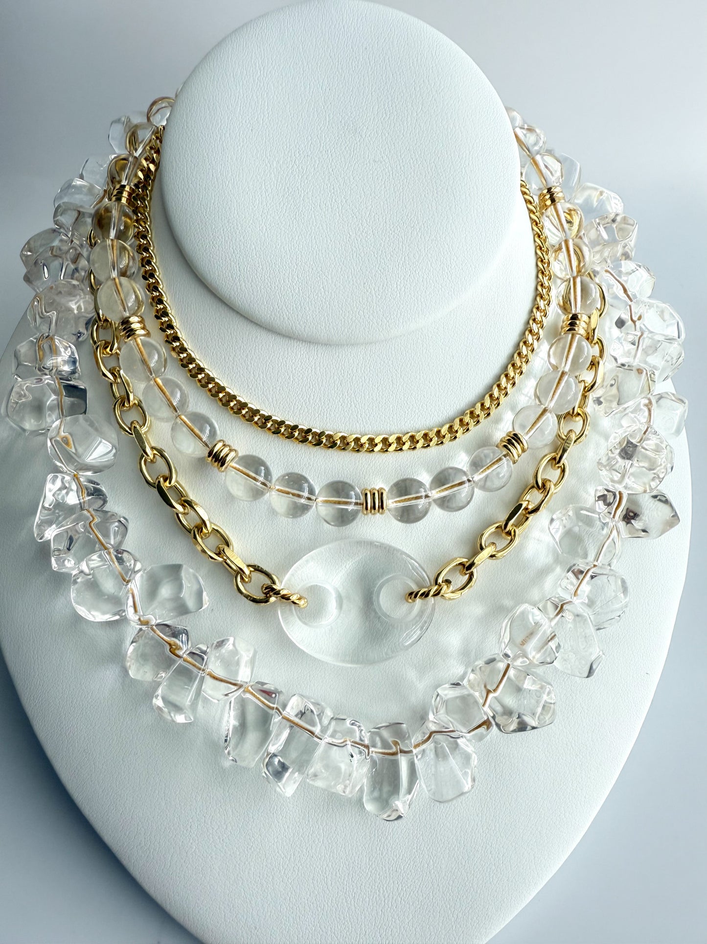 Clear Pig Nose Chain Necklace