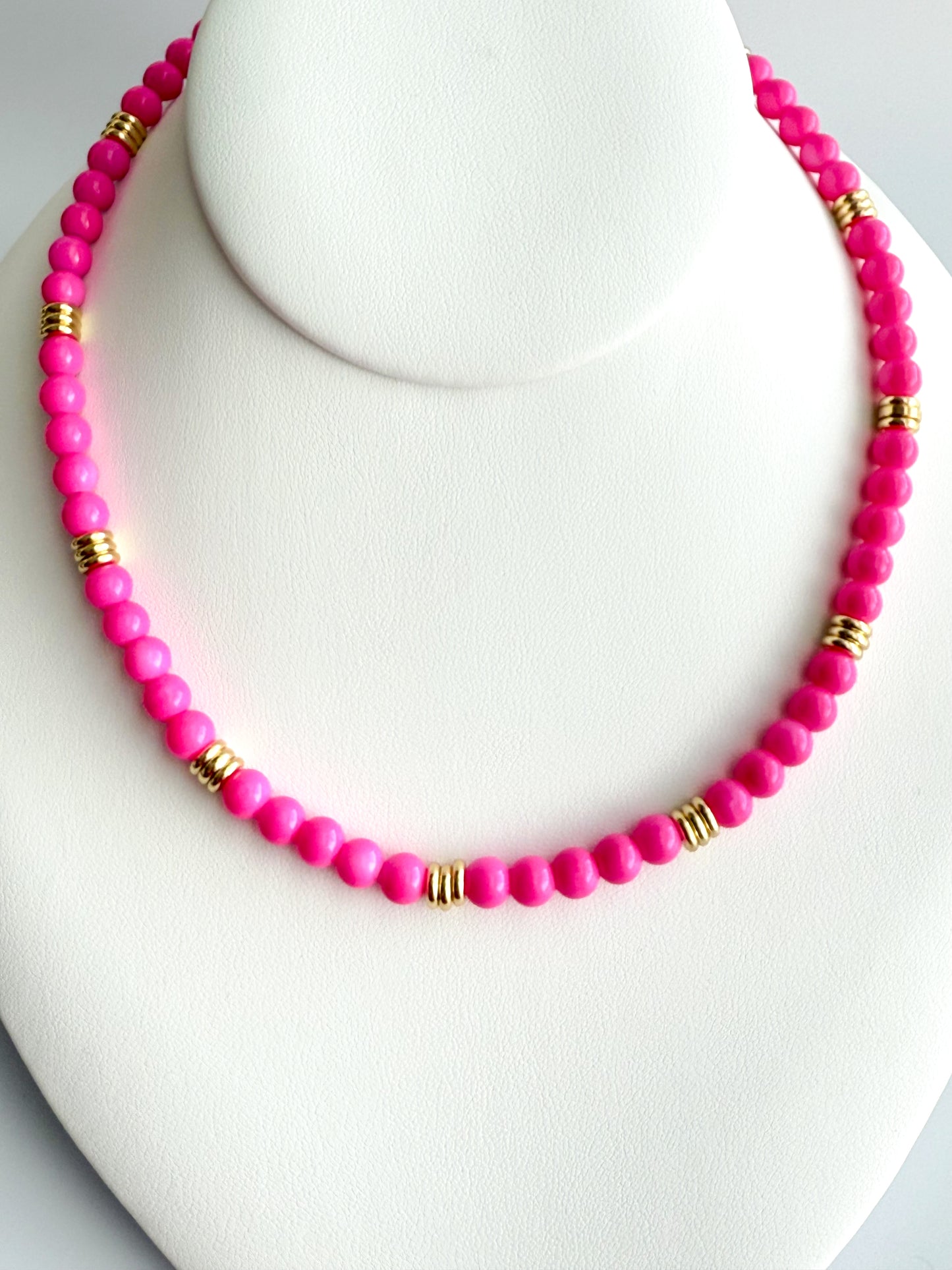 Barbie Pink Beaded Necklace