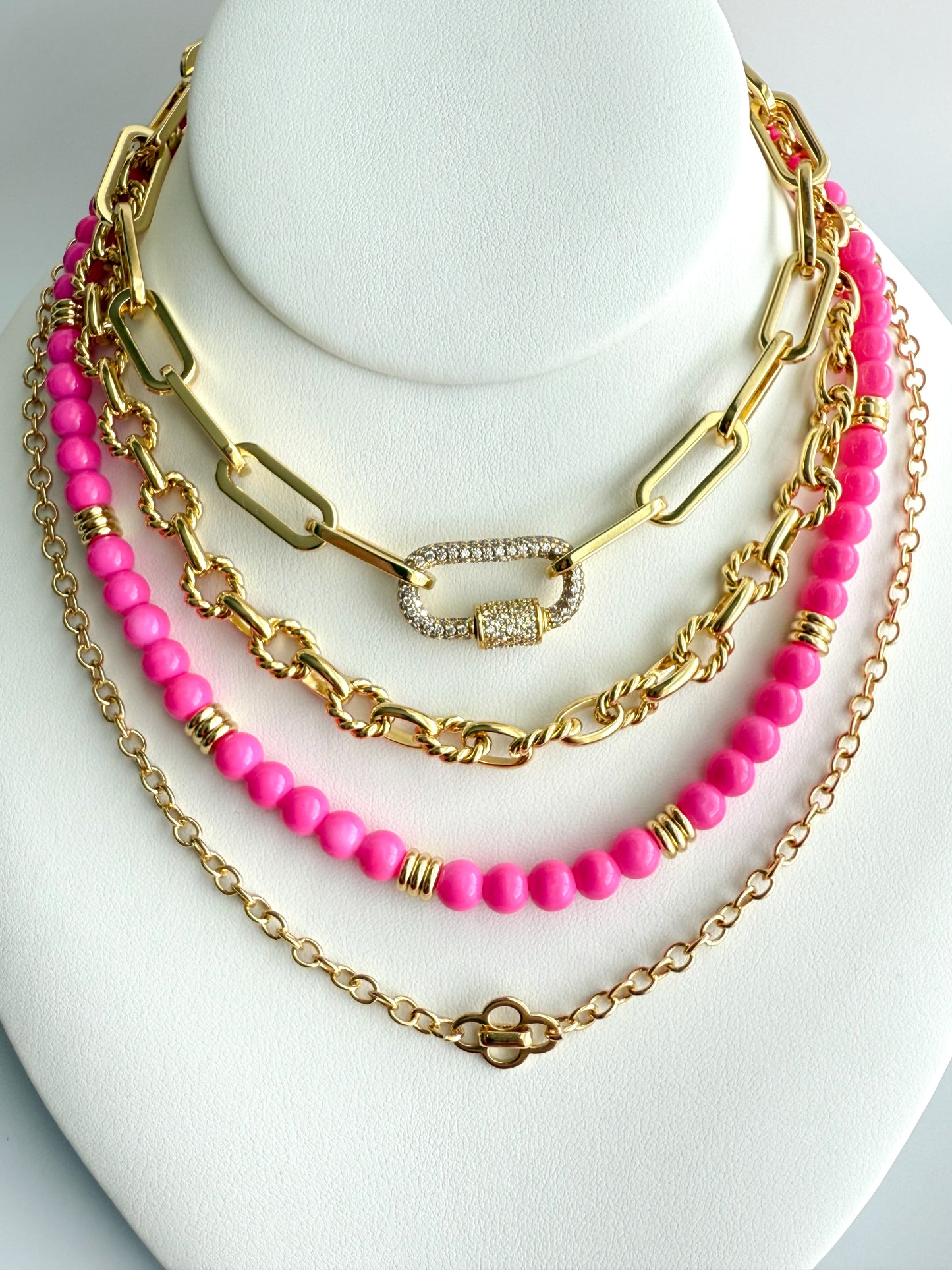 Barbie Pink Beaded Necklace
