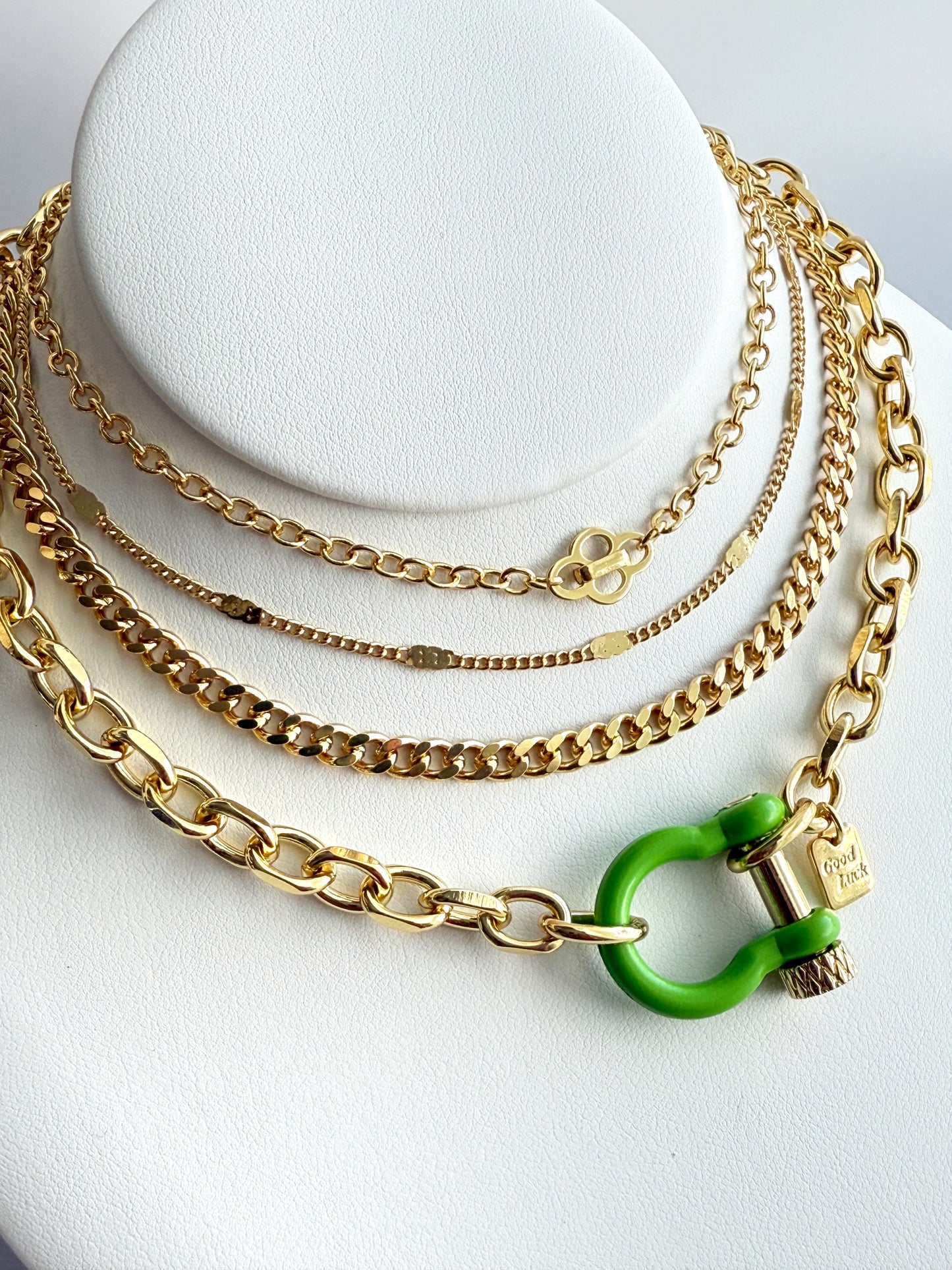 Green Horseshoe Necklace