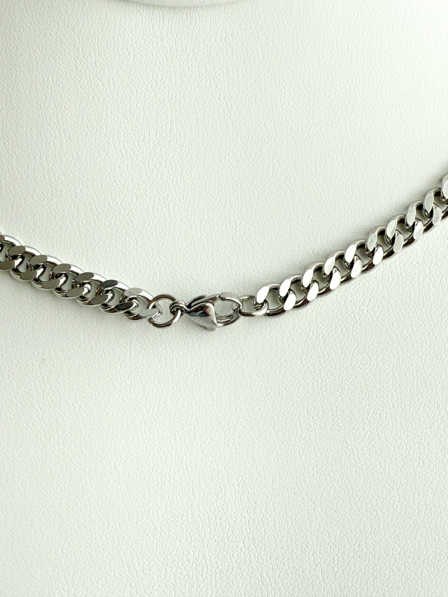 Sliver Cuban Link Chain Necklace