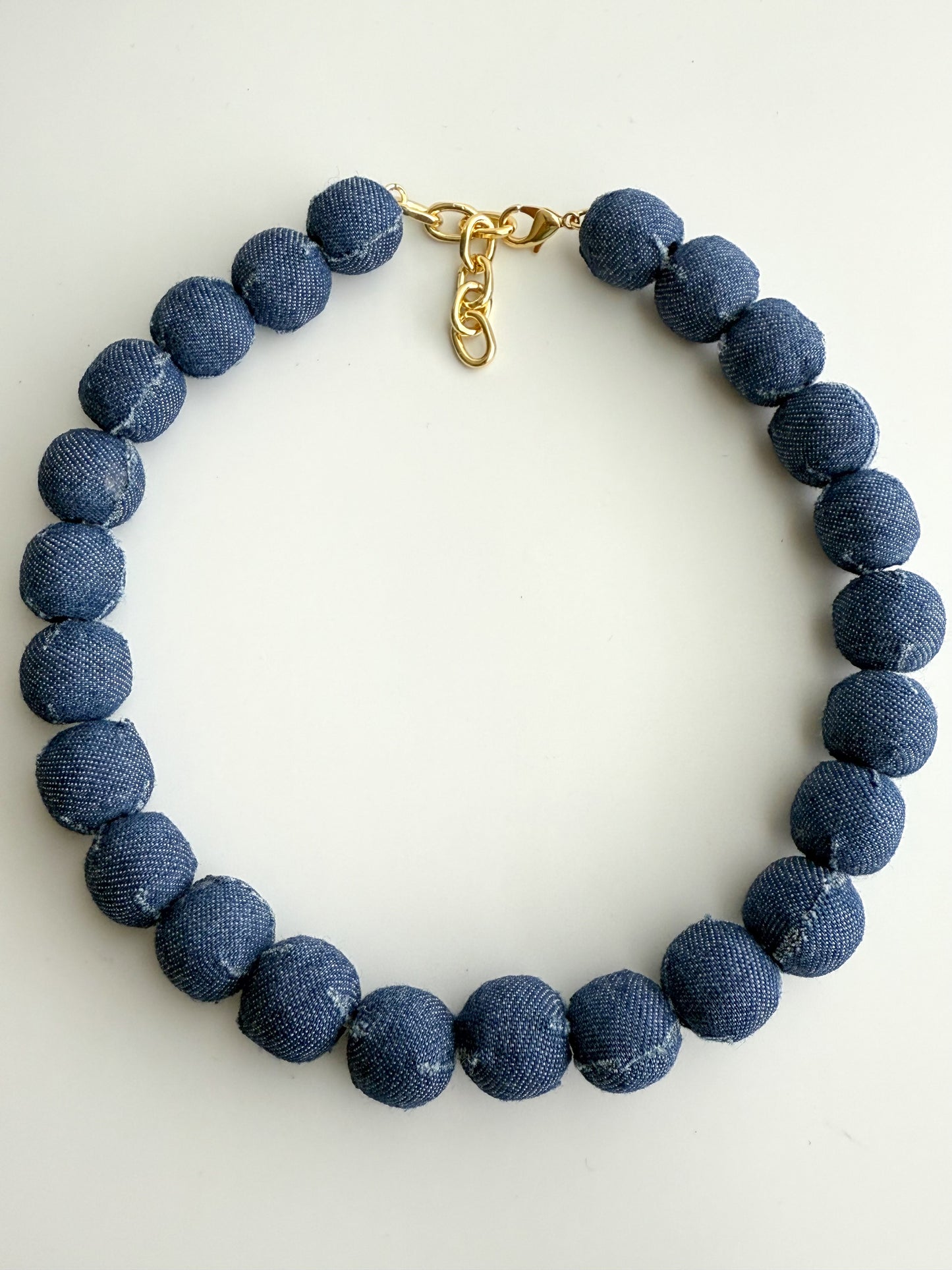Dark Blue Denim Necklace