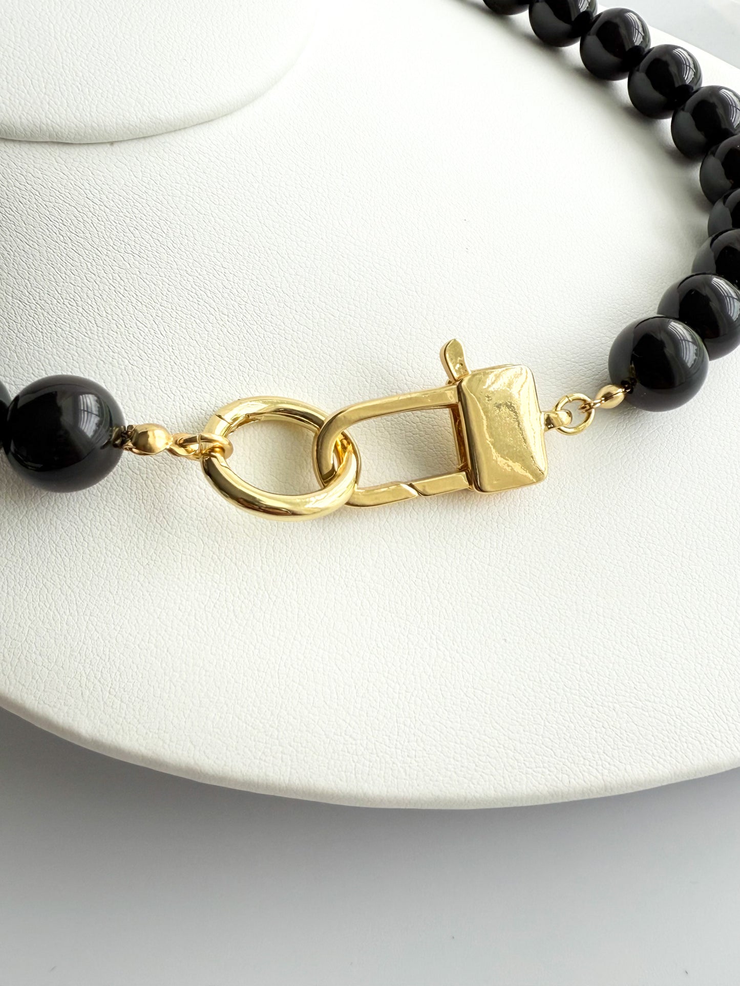 Black Onyx Beaded Necklace