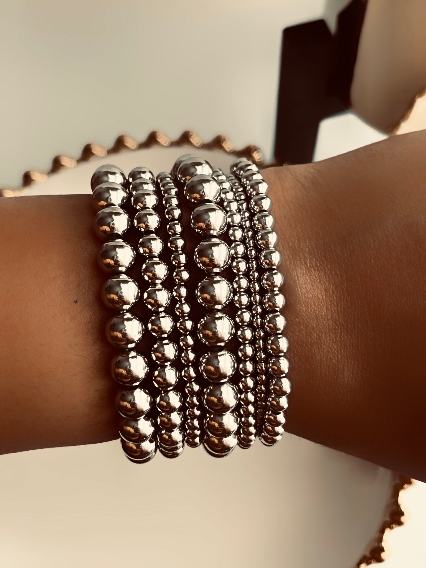 Stainless Steel Beaded Bracelets