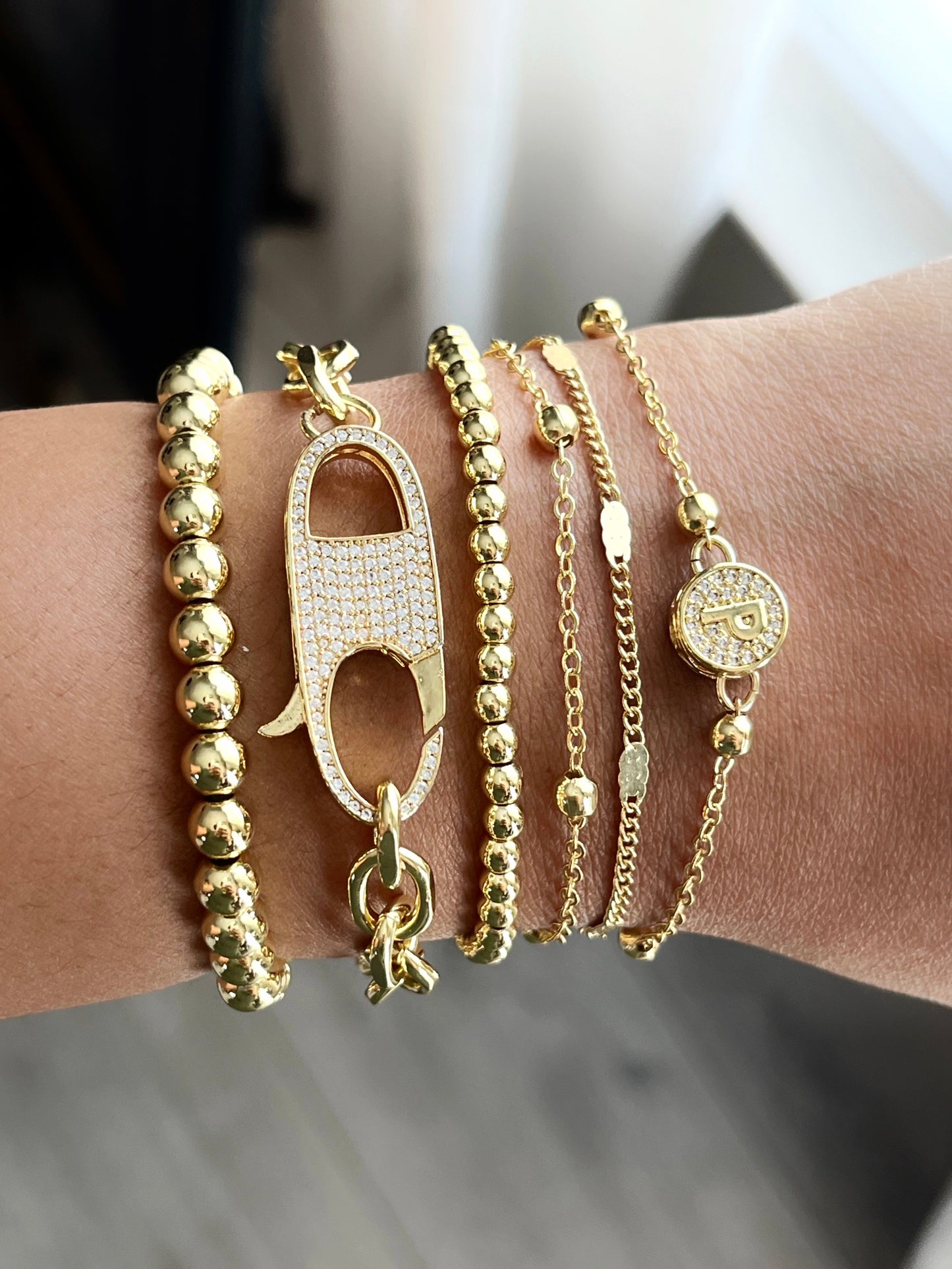 18k Gold Filled Beaded Bracelet