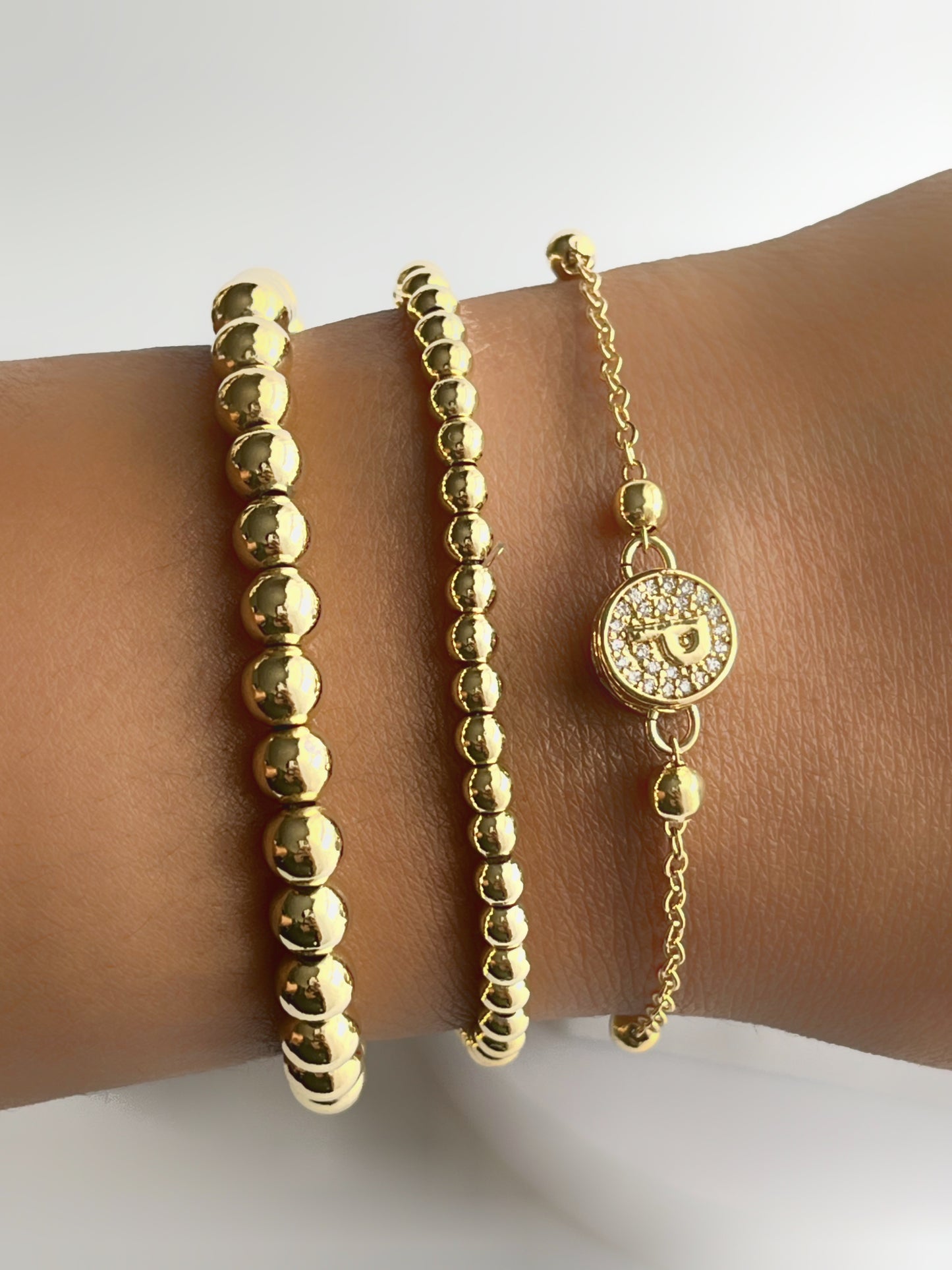 18k Gold Filled Beaded Bracelet