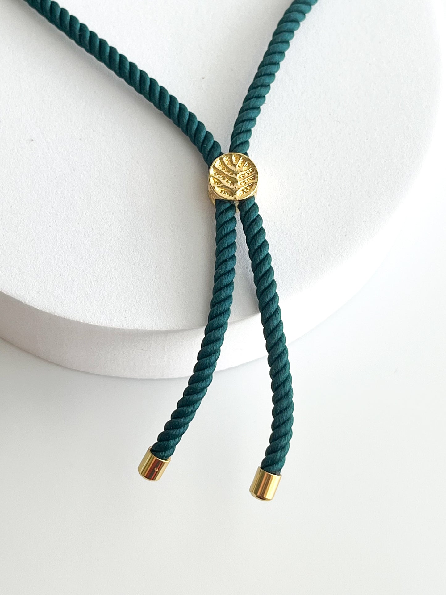 Dark Green Adjustable Slider Bracelet