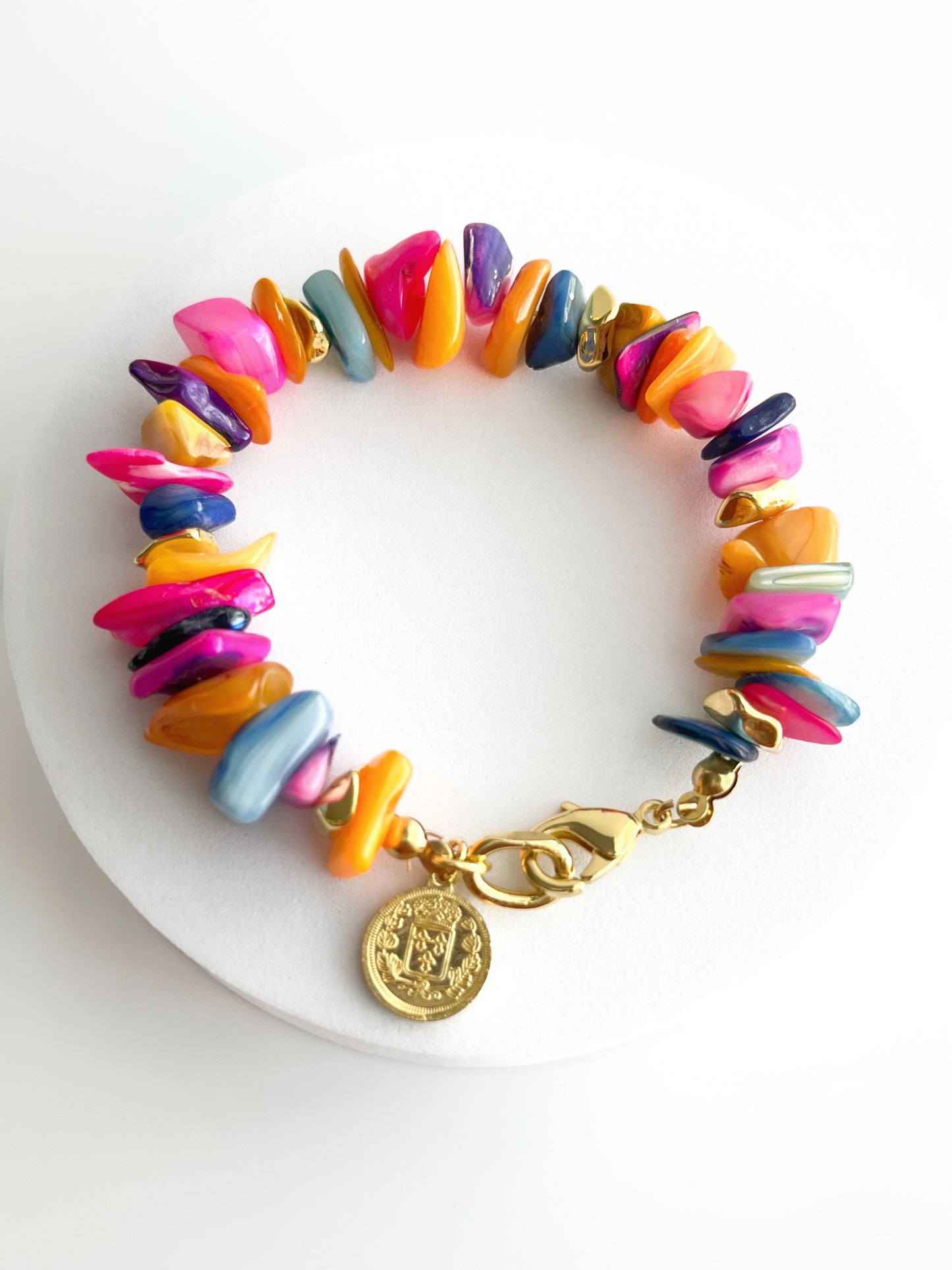 Mother of Pearl Heishi & Chip Bead Bracelets