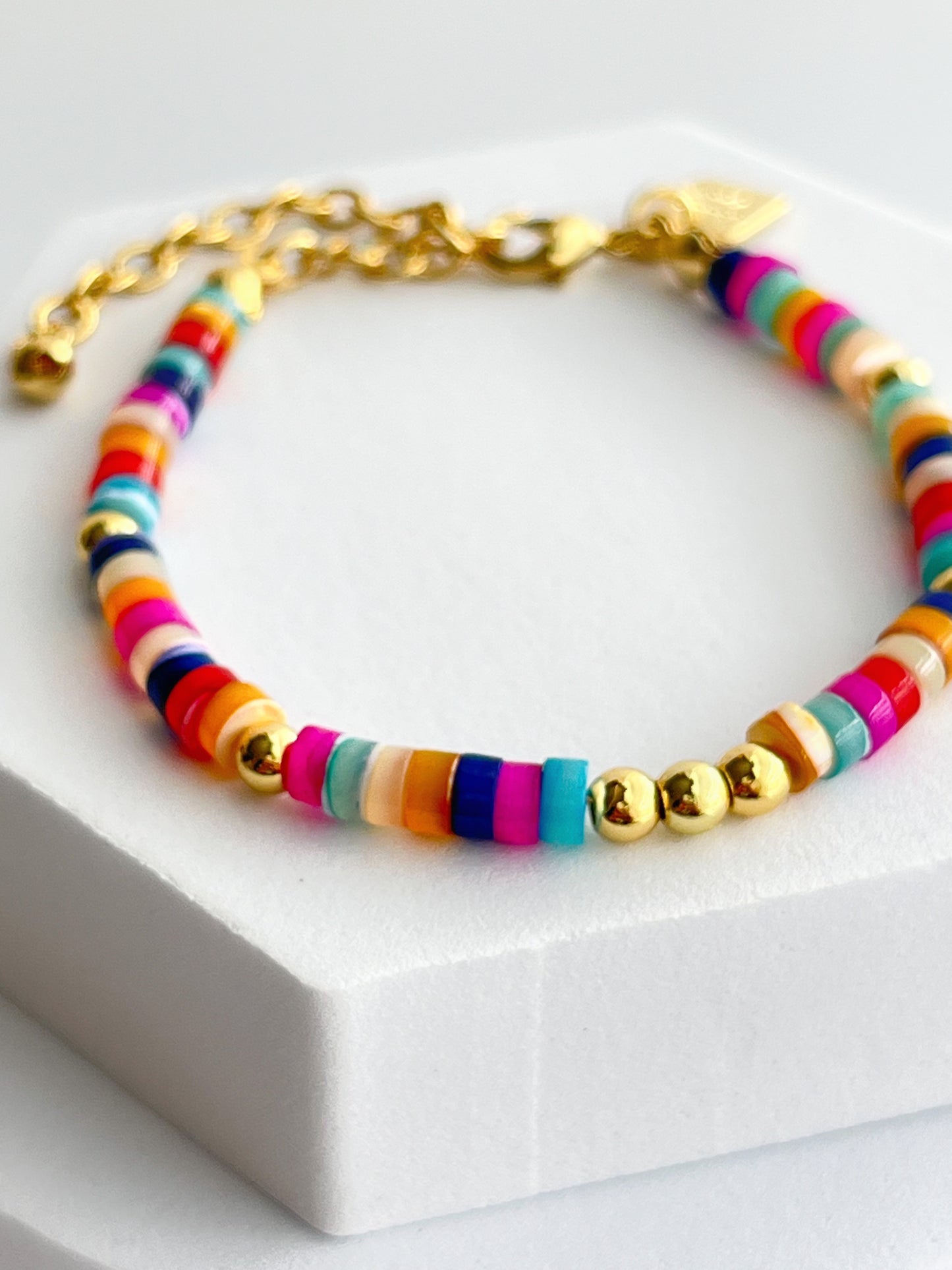 Mother of Pearl Heishi & Chip Bead Bracelets