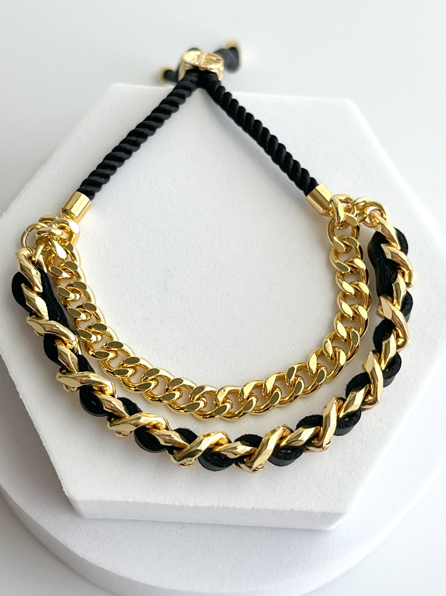 Double Chain Adjustable Slider Bracelet