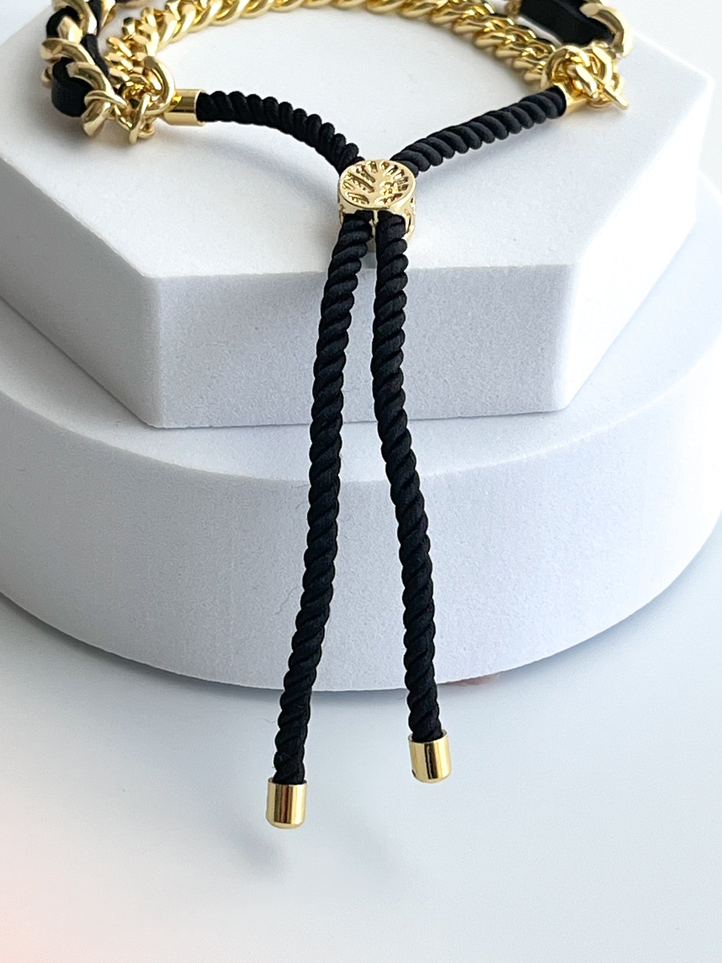 Double Chain Adjustable Slider Bracelet