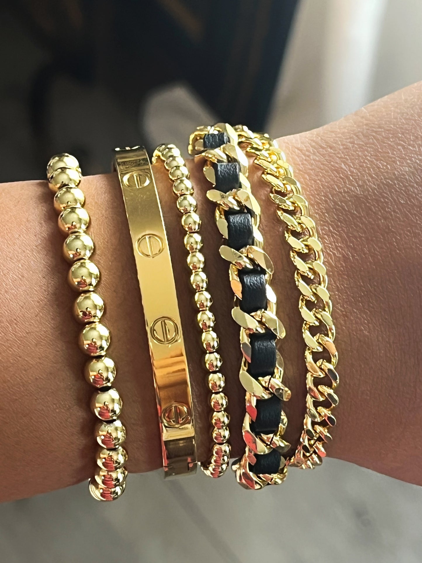 Double Chain Adjustable Slider Bracelet