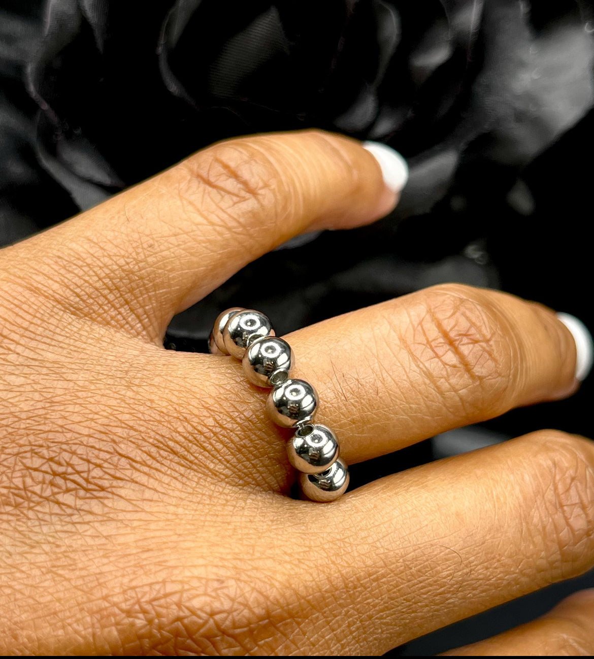 Stainless Steel Beaded Rings