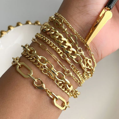 18K Gold Filled 4mm Cuban link Bracelet