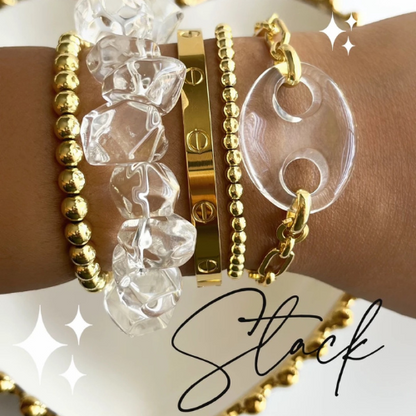 Clear Pig Eye Chain Bracelet