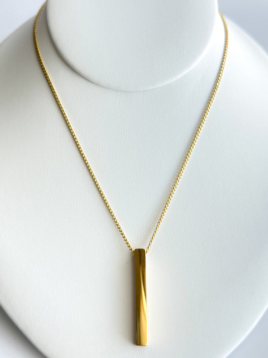 Minimalist Gold Bar Necklace