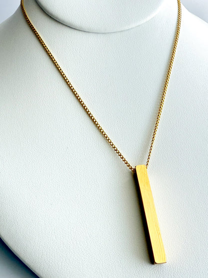 Minimalist Gold Bar Necklace