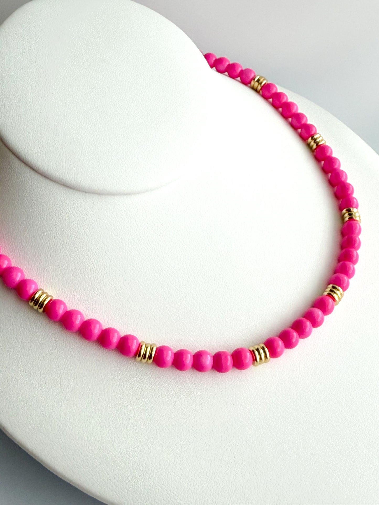 Barbie Pink Beaded Necklace