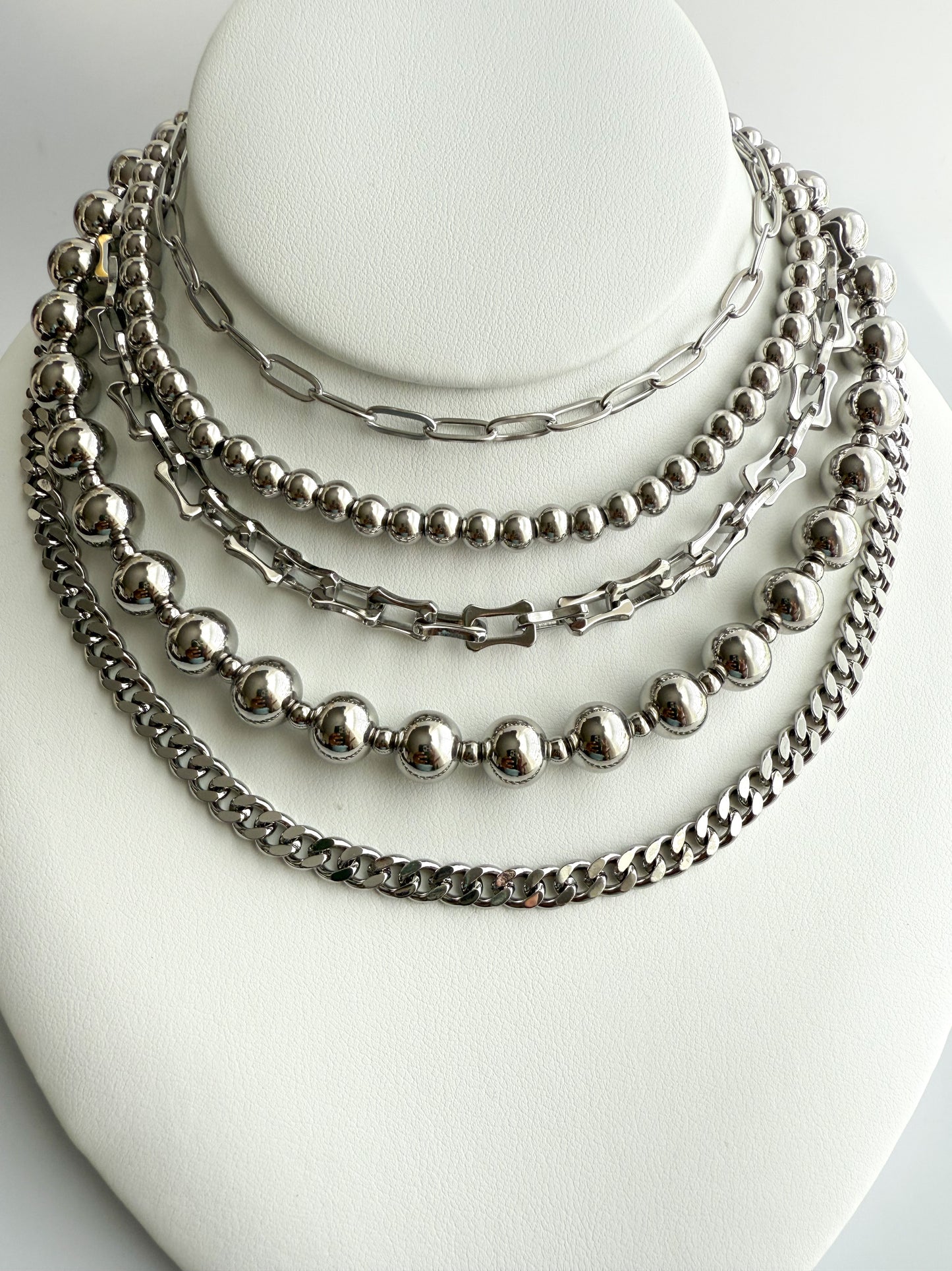 Sliver Cuban Link Chain Necklace