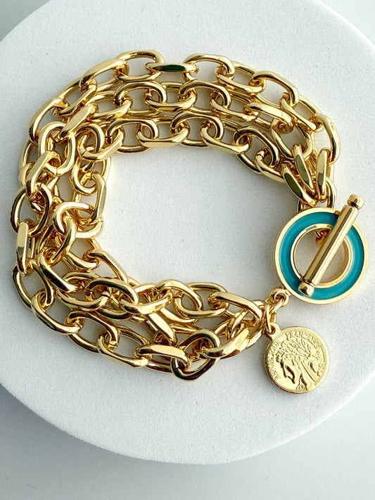 Chunky Multi Chain Bracelet