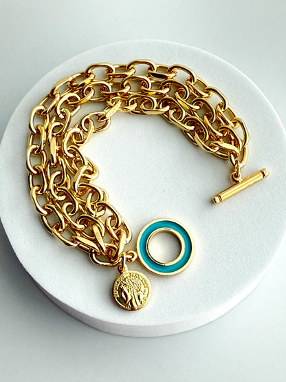 Chunky Multi Chain Bracelet