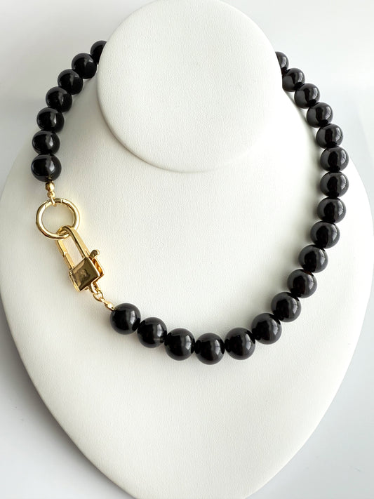 Black Onyx Beaded Necklace