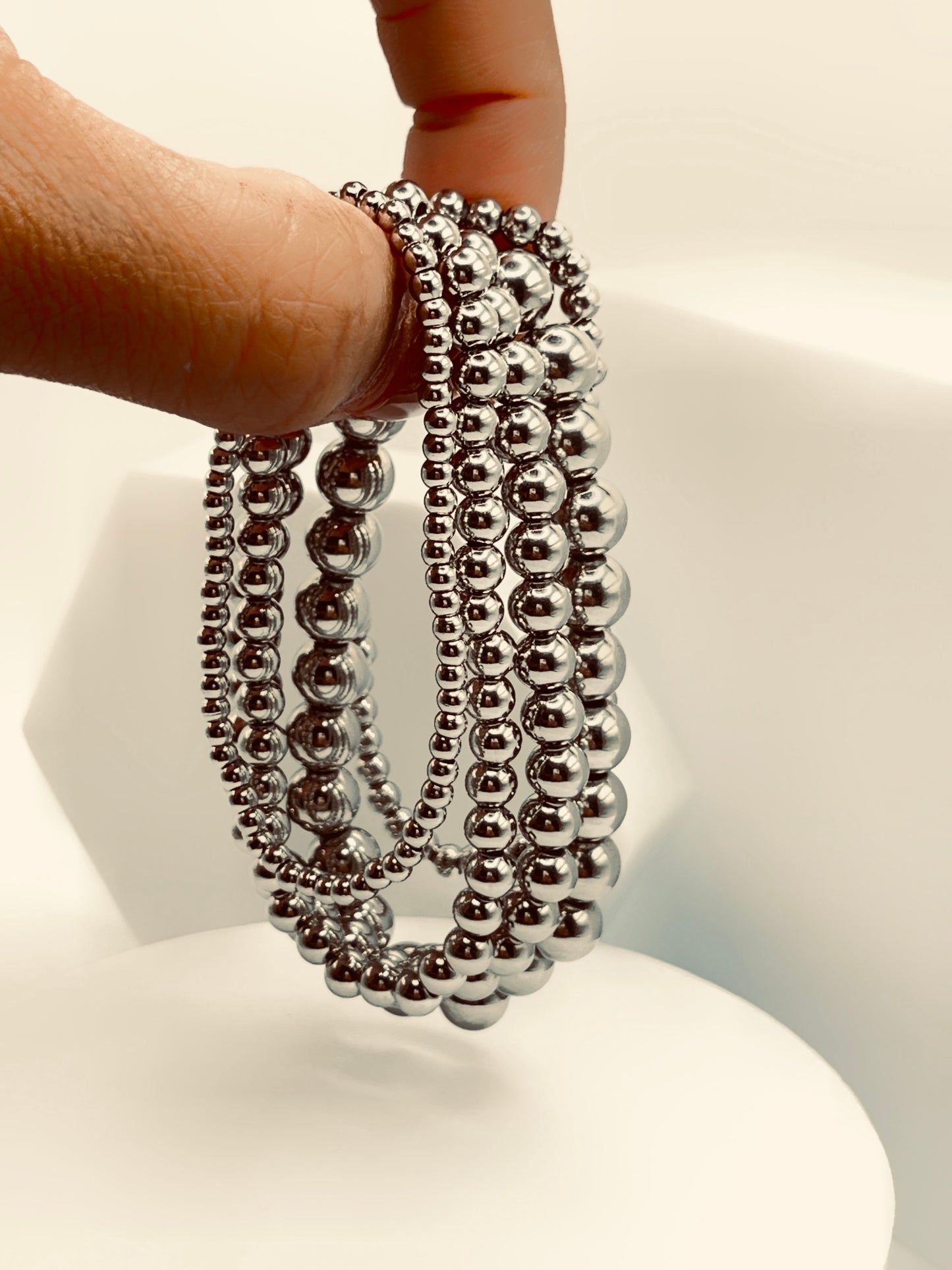 Stainless Steel Beaded Bracelets
