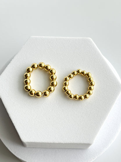 18k Gold Filled Beaded Rings