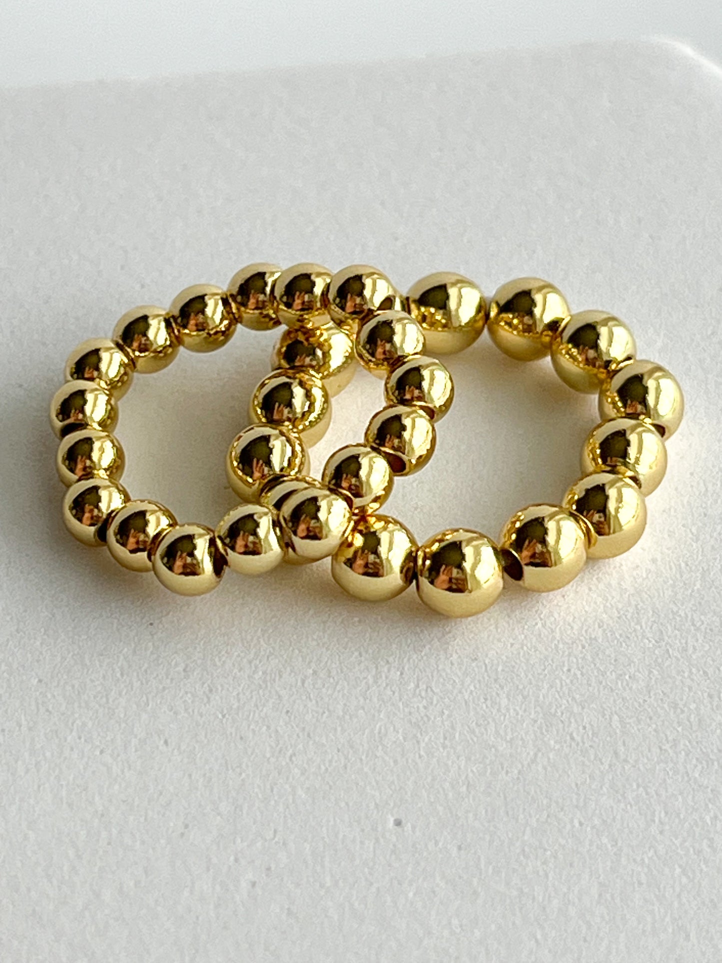 18k Gold Filled Beaded Rings