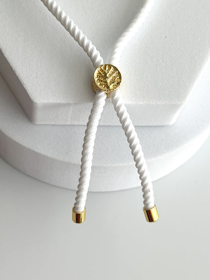 Oval CZ Adjustable Slider Bracelet