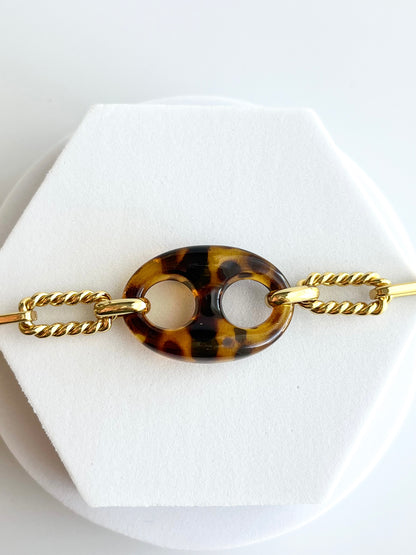 Small Leopard Pig Eye Chain Bracelet