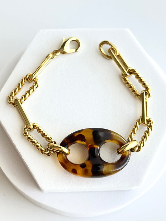 Small Leopard Pig Eye Chain Bracelet