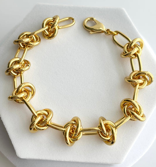 18K Gold Filled Barbwire Chain Bracelet