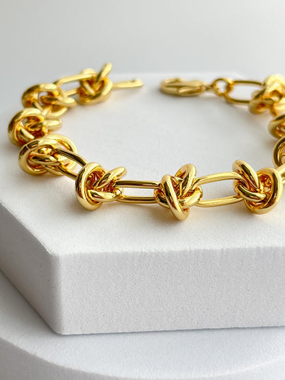 18K Gold Filled Barbwire Chain Bracelet