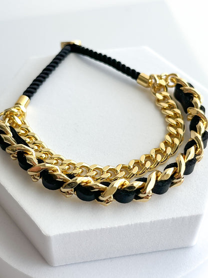 Double Chain Adjustable Slider Bracelet