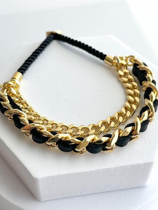 Double Chain Adjustable Slider Bracelet