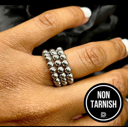Stainless Steel Beaded Rings
