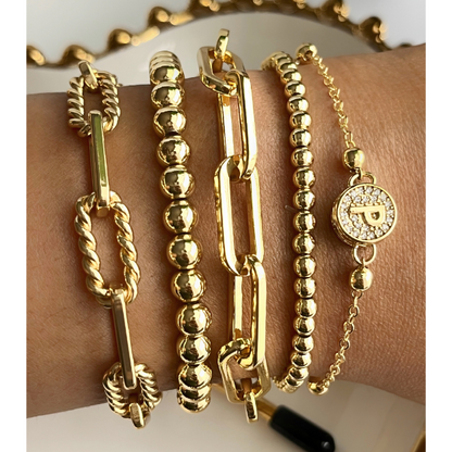 24k Gold Filled Thick Paperclip Bracelet